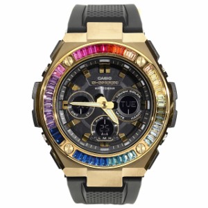 G-SHOCK ゴールド GST s300g Gスチール G-Steel Gショック レインボーCZダイヤ（キュービックジルコニア）カスタムベゼル