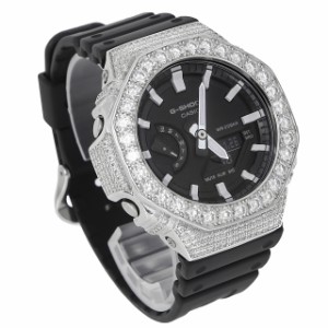 G-SHOCK カスタム GA2100 モアサナイト Moissanite .925Silver カシオーク GRA証明書付き 時計 プレゼント メンズ ギフト お祝い 誕生日