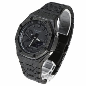 G-SHOCK GA2100 フロステッド カスタム ブラックアウト カシオーク ステンレス製 艶消しモデル Frosted Edition BLACK OUT