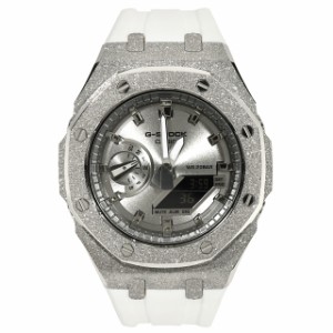 G-SHOCK GA2100SB カシオーク メタル カスタム フロステッド ホワイトラバーバンド カシオーク ステンレス製 艶消しモデル Frosted Editi