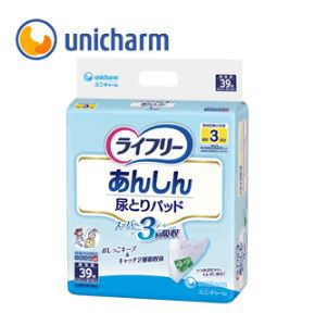 ユニチャーム ライフリー  【ケース販売】あんしん尿とりパッドスーパー男性用（39枚/袋×4袋セット） 【介護用おむつ】【テープ型紙おむ