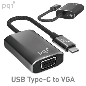 PQI USB TypeC VGA 変換アダプター HCVGA USB TYPE-C to VGA (C)PQI-HCVGA