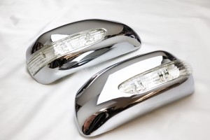 トヨタ フィールダー 140系 LED メッキ ドア ミラーカバー 交換式 ( ※ 爪形状要確認 ※ )