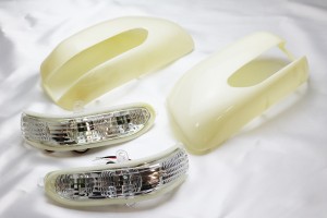 トヨタ アイシス 10 系 LED 未塗装 ドア ミラー カバー 交換式 ( ※ 爪形状要確認 ※ )