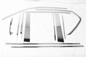 トヨタ ランクル / ランドクルーザー プラド 150 系 鏡面 ステンレス ピラー ウィンドウ フレーム トリム
