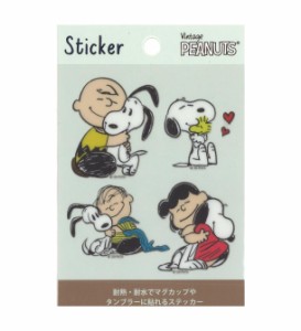 【送料無料】スヌーピー ウッドストック チャーリーブラウン ルーシー ピーナッツ PEANUTS SNOOPY&FRIENDS ステッカー ハグ HUG 耐熱耐水