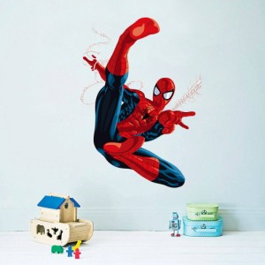 【送料無料】飛び蹴り　スパイダーマン　Spider-Man　Disney　ディズニー　ウォールステッカー 56*40cm G225