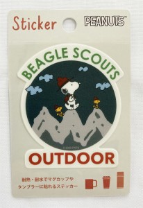 【送料無料】スヌーピー ウッドストック ピーナッツ PEANUTS ステッカー　ビーグルスカウト BEAGLE SCOUTS OUTDOOR  耐熱耐水ステッカー 