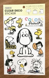 【送料無料】スヌーピー SNOOPY ピーナッツ PEANUTS 貼って剥がせる　クリアデコステッカー　スヌーピー カラーズ ウォールステッカー PV