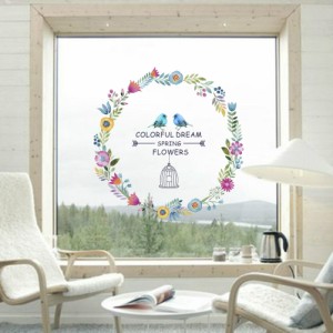 【送料無料】colorful dreams spring flowers　カラフルドリーム　春の花　青い鳥　壁紙アクセント　誕生日　子供部屋　DIY　幼稚園　保