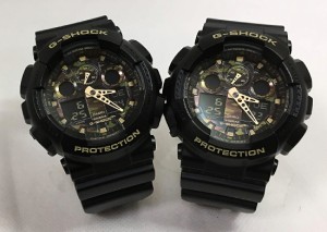 恋人たちのGショックペアウォッチ G-SHOCK  ペア腕時計 カシオ 2本セット  アナデジ GA-100CF-1A9JF お揃い 双子コーデ  ラッピング無料 