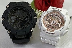 恋人たちのGショック ペアウオッチ Gショック G-SHOCK BABY-G  ペア腕時計 カシオ 2本セット アナデジ GA-2200BB-1AJF BA-110X-7A1JF ラ