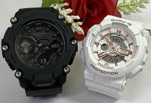 恋人たちのGショック ペアウオッチ Gショック G-SHOCK BABY-G  ペア腕時計 カシオ 2本セット アナデジ GA-2200BB-1AJF BA-110XRG-7AJF ラ