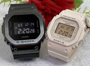 電池式 恋人たちのGショック ペアウオッチ G-SHOCK BABY-G  ペア腕時計 カシオ 2本セット  DW-5600BB-1JF GM-5600B-1JF デジタル   ラッ