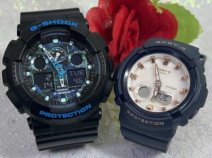 恋人たちのGショック ペアウオッチ G-SHOCK BABY-G ペア腕時計 カシオ 2本セット  GA-100CB-1AJF BGA-280BA-2AJFプレゼント  ラッピング