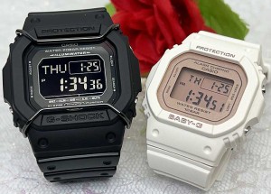 恋人たちのGショック ペアウオッチほんのり好きでいてください G-SHOCK BABY-G  ペア腕時計 カシオ 2本セット  DW-D5600P-1JF BGD-565SC-