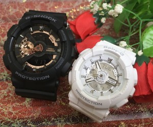 恋人たちのGショック ペアウオッチ G-SHOCK BABY-G  ペア腕時計 カシオ 2本セット  GA-110RG-1AJF BA-110-7A3JF お揃い人気 ラッピング無