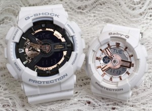 恋人たちのGショックペアウォッチ G-SHOCK BABY-G  ペア腕時計 カシオ 2本セット  アナデジ GA-110RG-7AJF BA-110XRG-7AJF お揃い    ラ