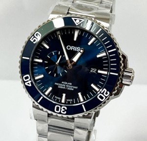 オリス ORIS アクイス スモールセコンド デイト メンズウォッチ ダイバーズ 743.7733.4155M 自動巻き ギフト  ラッピング無料 国内正規3