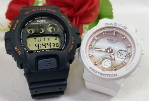 恋人たちのGショック ペアウオッチ G-SHOCK BABY-G ペア腕時計 カシオ 2本セット  DW-6900B-9 BGA-250-7A2JF プレゼント ギフト ラッピン