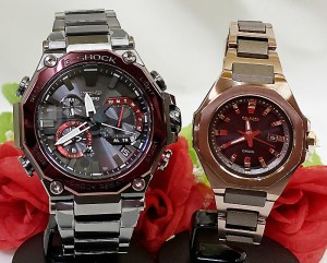 恋人たちのGショックペアウォッチ G-SHOCK BABY-G ペア腕時計 カシオ 2本セット gショック 電波ソーラー MTG-B2000BD-1A4JF MSG-W350CG-5