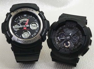 恋人たちのGショックペアウオッチ G-SHOCK BABY-G  ペア腕時計 カシオ 2本セット   AW-590-1AJF BA-130-1AJF スマートフォーンアプリ連携