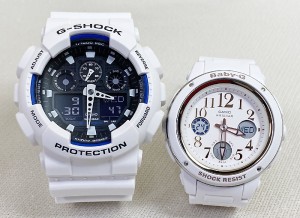 恋人たちのGショック ペアウオッチ  G-SHOCK ペア腕時計 カシオ GA-100B-7AJF BGA-150EF-7BJF プレゼント ギフト  ラッピング無料  メッ