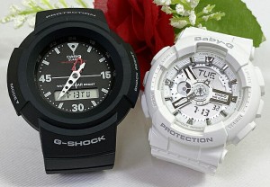 恋人たちのGショック ペアウオッチ  G-SHOCK BABY-G  ペア腕時計 カシオ 2本セット gショック ベビーg AW-500E-1EJF BA-110-7A3JF   ラッ