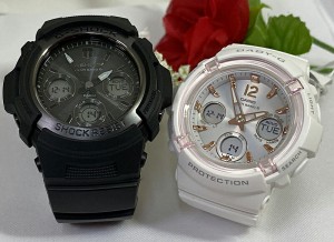 恋人たちのGショックペアウォッチ  G-SHOCK BABY-G ア腕時計 カシオ 2本セット gショック 電波ソーラー AWG-M100SBB-1AJF BGA-2800-7AJF 