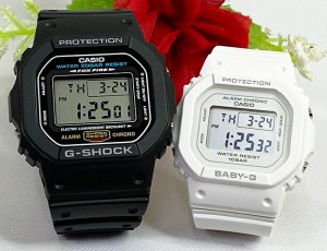 電池式 恋人たちのGショック ペアウオッチ G-SHOCK BABY-G  ペア腕時計 カシオ 2本セット  DW-5600E-1 BGD-565U-7JF デジタル   ラッピン