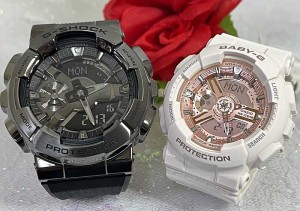 恋人たちのGショックペアウオッチ Gショック ペア G-SHOCK BABY-G   カシオ 2本セット アナデジ GM-110BB-1AJF BA-110X-7A1JFラッピング