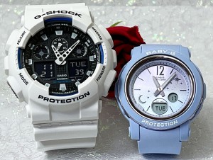 恋人たちのGショックペアウオッチ Gショック ペア G-SHOCK BABY-G  ペア腕時計 カシオ 2本セット アナデジ GA-100B-7AJF BGA-290DS-2AJF 