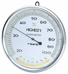 佐藤計量器 7540-00 ハイエスト I 型湿度計温度計付 SATO