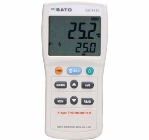 佐藤計量器 8014-03 大型液晶デジタル温度計 SK-1110 1chタイプ 指示計のみ SATO