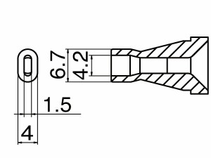 白光 N60-08 ノズル 4.2X1.5mm HAKKO ハッコー