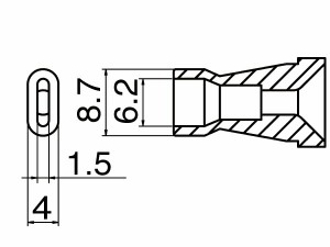 白光 N60-09 ノズル 6.2X1.5mm HAKKO ハッコー