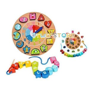 知育玩具 木のおもちゃ  はめ込み 積み木 ブロック 数字認識 図形勉強 数字 時計 知育 子供玩具 プレゼント 誕生日