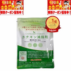 カテキン減脂粒 62粒 31日分 DMJえがお生活 EGCGサプリ 茶カテキン ポリフェノール 内臓脂肪 BMI 皮下脂肪