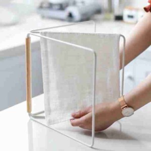 キッチン タオル 置物棚 カウンタートップ 布巾乾燥ラック 立体 折りたたみ可能 収納ラック ハンガー