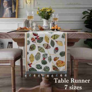 テーブルランナー テーブルクロス 食卓ランナー 7サイズ 葉柄 布 クロス テーブルセンター テーブル ランナー センタークロス 北欧 モダ