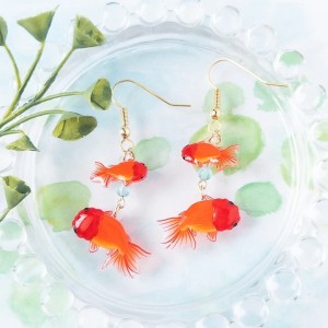 【036】金魚鉢のピアス／金魚／熱帯魚金魚鉢