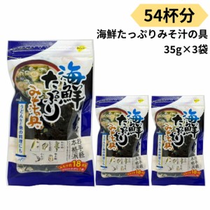 味噌汁の具 海鮮たっぷり みそ汁の具 乾燥 海藻 54杯分 35g 3袋 インスタント 簡単調理 インスタント ラーメン そば うどん おためし 海