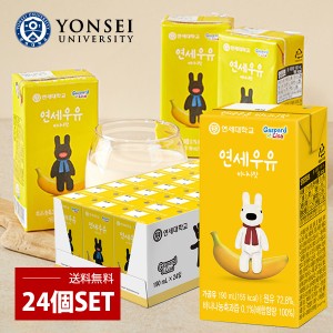 バナナミルク (1BOX=190ml×24個) 韓国ドリンク リサとガスパール 韓国 バナナ牛乳 バナナウユ 子供飲料 韓国食材 バナナ 乳製品 ※消費