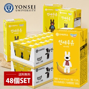 [ヨンセ] バナナミルク/(2BOX=190ml×48個) 韓国ドリンク リサとガスパール 韓国 バナナ牛乳 バナナウユ 子供飲料 韓国食材 バナナ 乳製