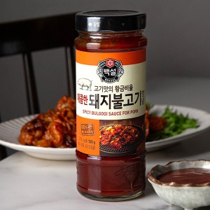 [CJ] 白雪 豚プルコギタレ /500g 辛口 BBQ 豚肉 プルコギソース たれ 炒め物 韓国調味料 韓国食材
