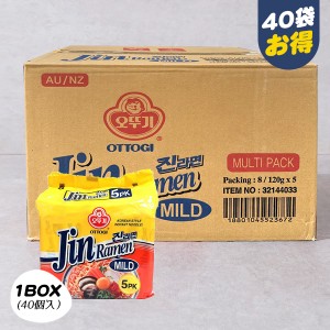 [オットギ] ジンラーメン マイルド味 / BOX(40個入り)　箱売り 韓国ラーメン インスタントラーメン 袋ラーメン