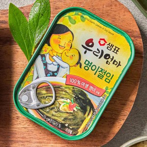 [センピョ] ギョウジャニンニクの醤油漬け 缶詰/ 70g/缶　えごまの葉 韓国おかず ミョンイナムル 行者ニンニク にんにく 缶詰 缶詰め え