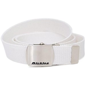 ホワイト Dickies(ディッキーズ) ベルト メンズ カジュアルベルト 32mm アクリル ポリ ガチャベルト ホワイト