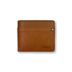 BROWN 【全3色】 EDWIN エドウイン リベットデザイン スリム 二つ折り 財布 ウォレット (0510635) (BROWN)