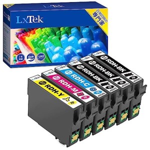 【LxTek】RDH-4CL 互換インクカートリッジ エプソン(Epson)用 RDH リコーダー インク 4色セット+2本(合計6本) 大容量/説明書付/残量表示/